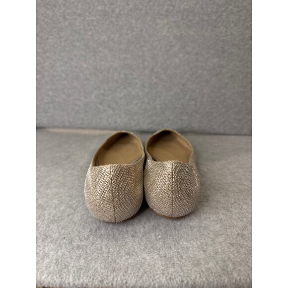 Stuart Weitzman Emilia Pointed Toe Flat Glitter Poudre New Noir 6.5M Excellent - Picture 5 of 10